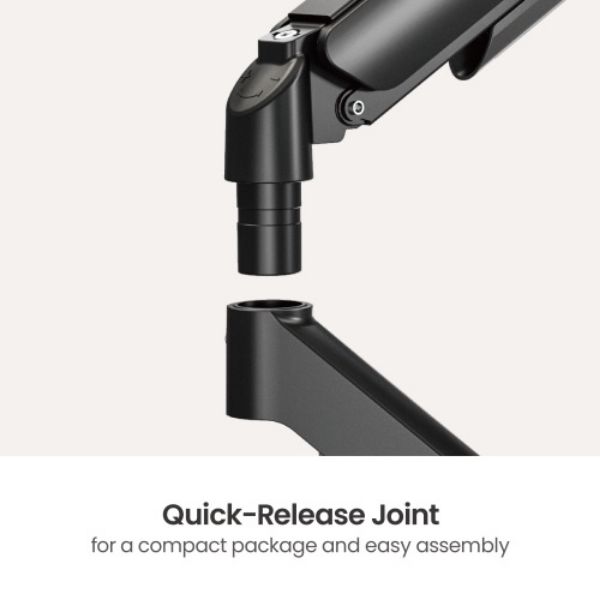 Picture of 17"-32" Eco Dual Monitor Mechanical Spring Monitor Arm. Max Load 2x 9Kgs, Black