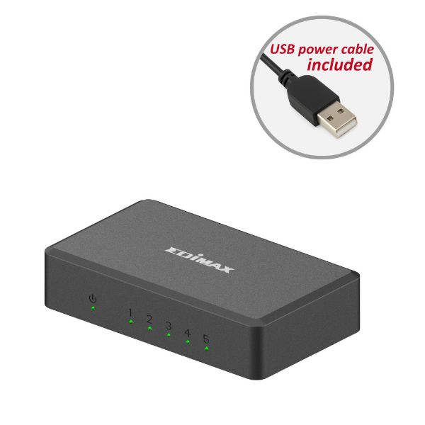 Picture of 5 Port 10/100/1000 Gigabit Desktop Switch