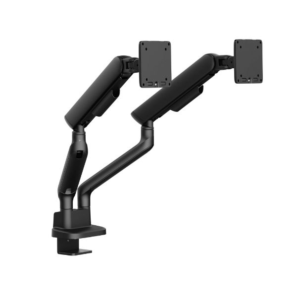 Picture of 17"-35" Elite Dual Screen Mechanical Spring Monitor Arm. Max Load 2x 11Kgs, Black