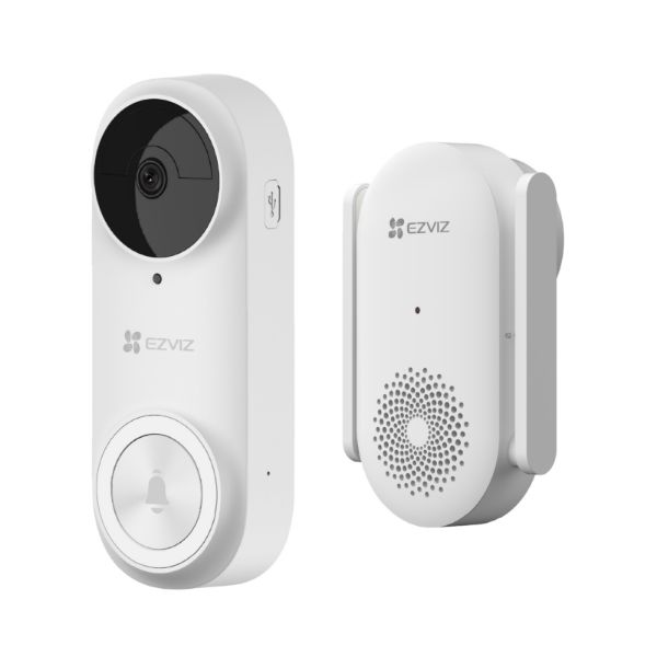 Picture of 5MP WiFi Battery-Powered Video Doorbell. 2-Way Talk, IR Vision, WiFi Chime Included