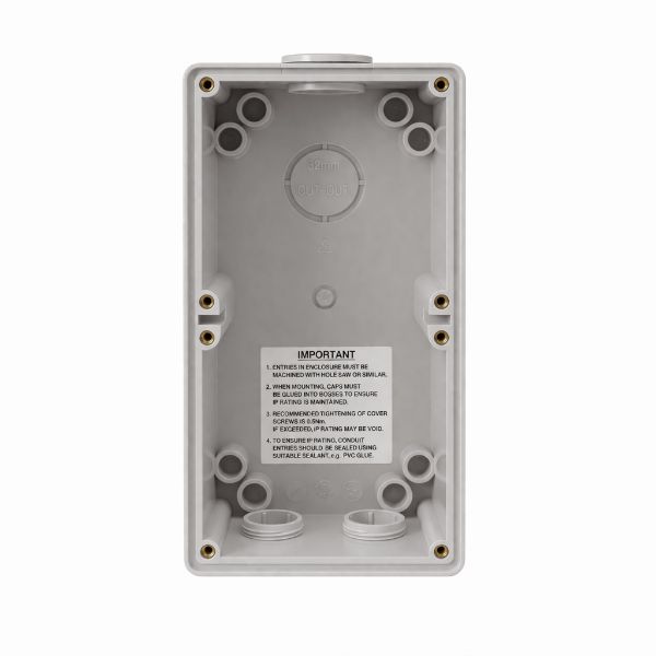 Picture of Switched Outlet 4 Pin 50A Round IP66 Stainless Steel cover fastening