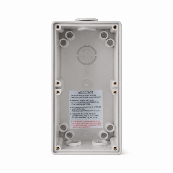 Picture of Switched Outlet 5 Pin 50A Round IP66 Stainless Steel cover fastening