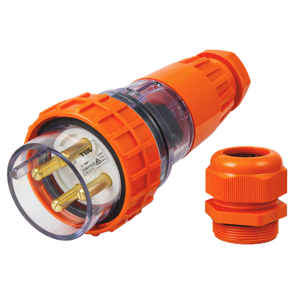 Picture of Extension Plug Straight 4 Pin 32A Round IP66 Stainless Steel cover fastening