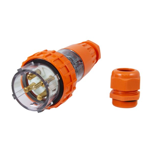 Picture of Extension Plug Straight 5 Pin 50A Round IP66 Stainless Steel cover fastening