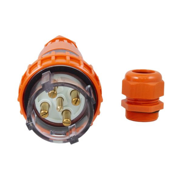 Picture of Extension Plug Straight 5 Pin 50A Round IP66 Stainless Steel cover fastening