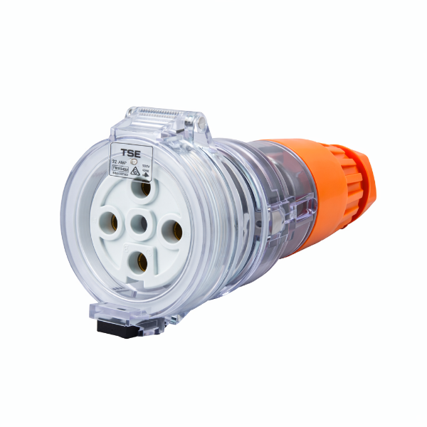 Picture of Extension Socket 4 Pin 32A Round IP66 Stainless Steel cover fastening