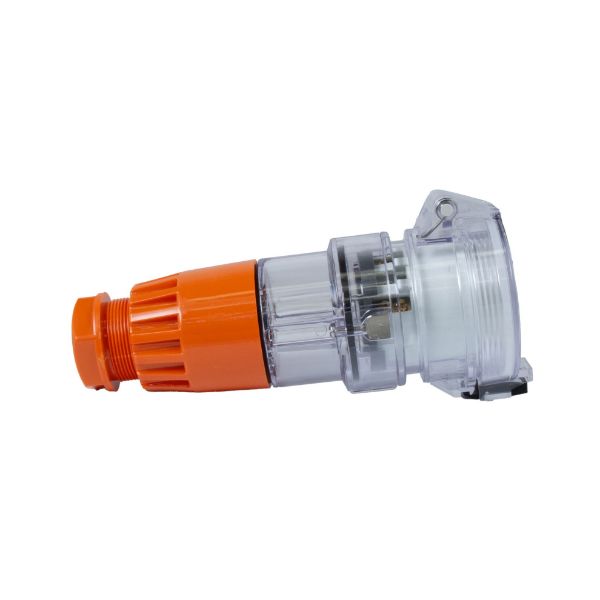 Picture of Extension Socket 5 Pin 32A Round IP66 Stainless Steel cover fastening