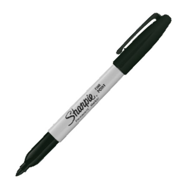 Picture of Fine Black Permanent Marker Pen