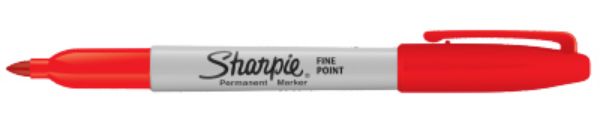 Picture of Fine Point Permanent Marker Red 30002