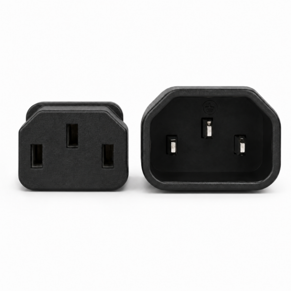 Picture of 0.3m IEC Male to Female 10A SAA Approved Power Cord. (C14 to C13) 1.0mm copper core