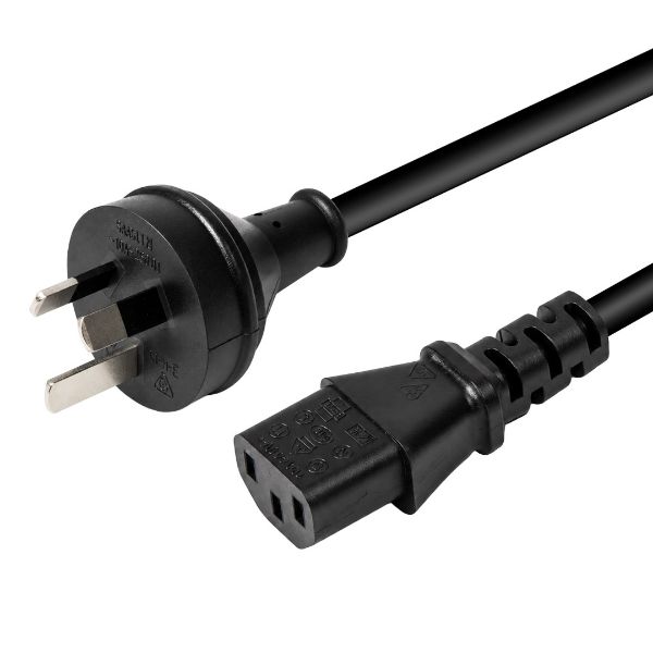 Picture of 4M 3-Pin Plug to IEC C13 Female Plug 10A Power Cord. 1.0mm copper core.