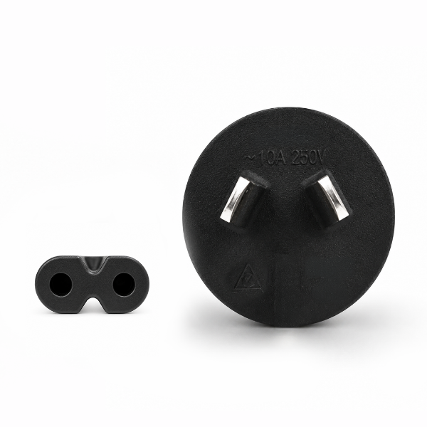 Picture of 0.3m 2-Pin plug to C7 Figure 8 connector. 7.5A. SAA approved power cord. 0.75mm