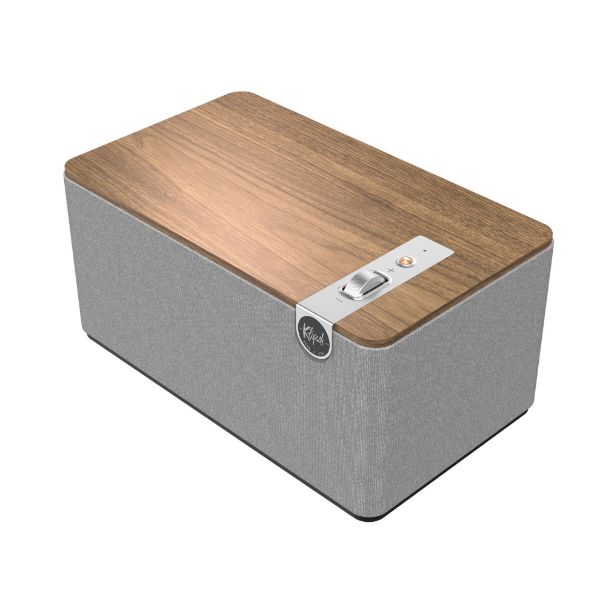 Picture of Three Plus Premium Bluetooth Speaker. 2.1 Stereo System. Walnut Color.