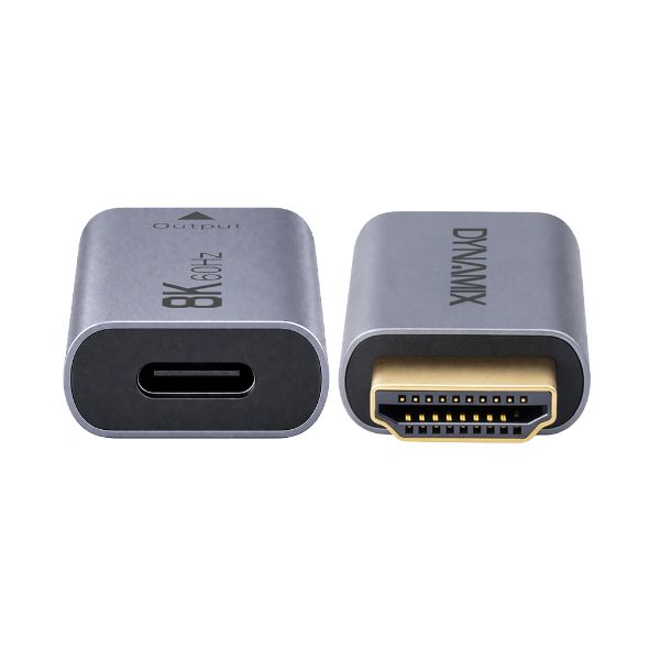 Picture of USB-C 4.0 Female to HDMI Male Adapter, Supports 8K60Hz Sliver Aluminium Shell.