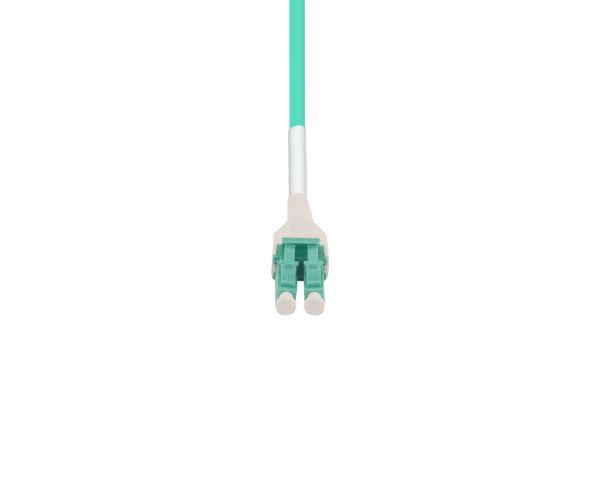Picture of LC to LC OM3 Uniboot Elite Low-loss 50u 2mm MM Duplex Fibre Lead Aqua LSZH Jacket