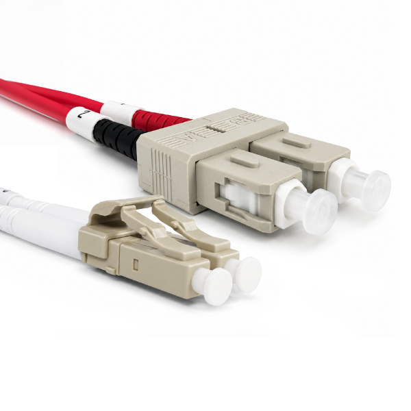 Picture of 1.5M 50u LC/SC OM3 Fibre Lead Duplex Multimode LSZH Jacket (RED)