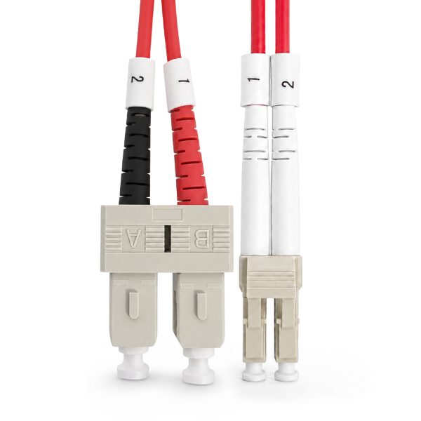 Picture of 3M 50u LC/SC OM3 Fibre Lead Duplex Multimode LSZH Jacket (RED)