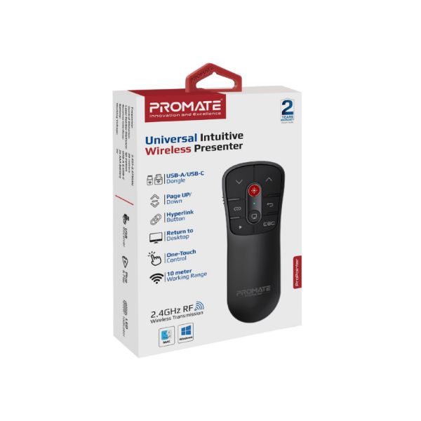 Picture of Universal Intuitive Laser Wireless Presenter, 10m work Range, Red Laser Pointer.