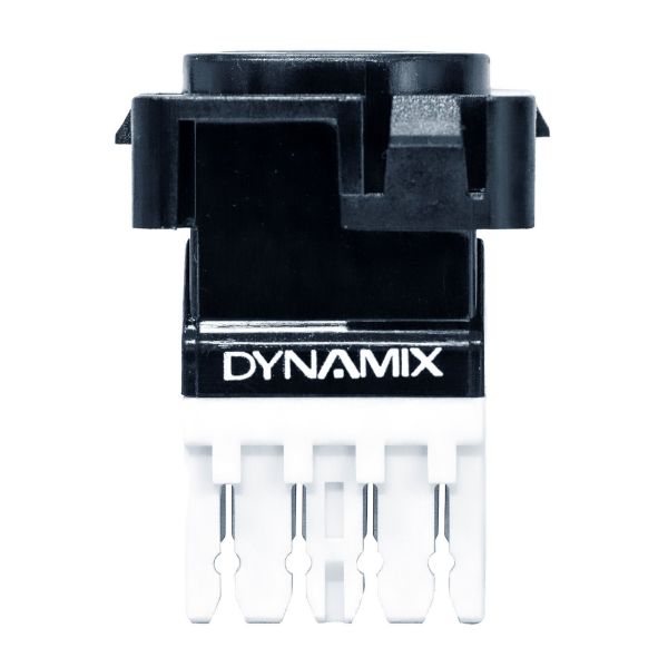 Picture of Cat6 UTP Style RJ45 Slimline Jack T568A Wiring 180 Jack Black Colour