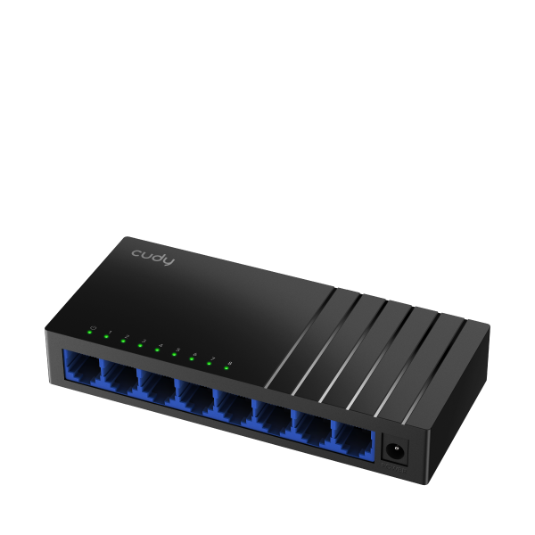 Picture of 8-Port Gigabit Unmanaged Desktop Switch in Plastic Case 8x 10/100/1000M RJ45 Ports