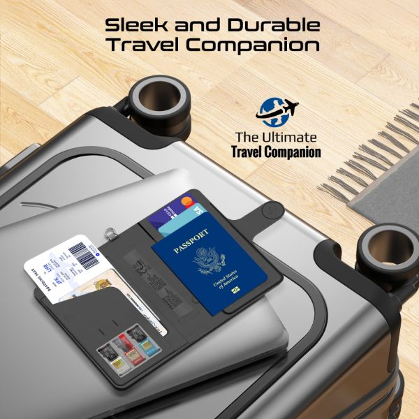 Picture of Anti Loss Slim Leather Passport Holder with RFID Protection & Smart Tracking