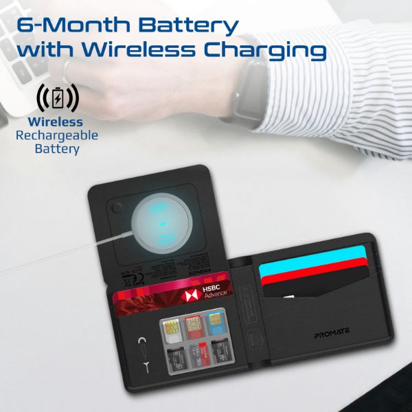 Picture of Anti-Loss Slim Leather Wallet With RFID Protection & Smart Tracking.