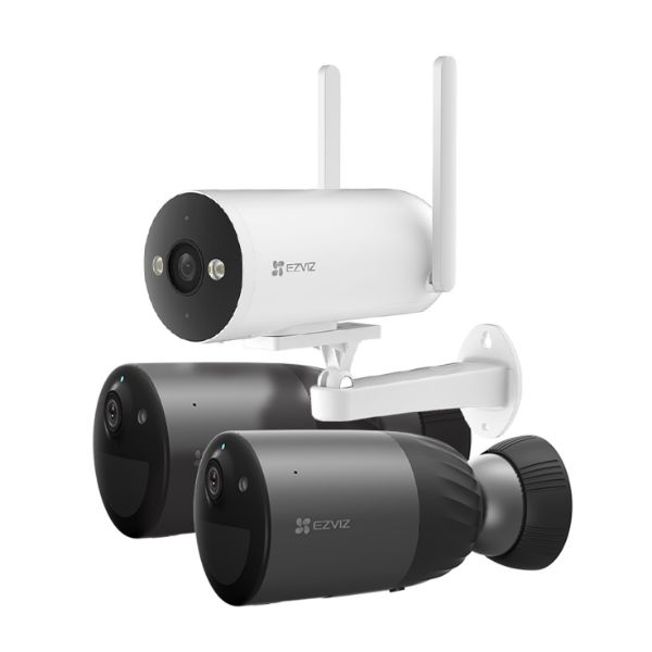 Picture of 8MP (4K) 2-Pack BC1C Outdoor IP65 Security Camera Bundle PLUS BONUS H5-4G Camera