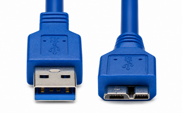 Picture of 2m USB 3.0 Micro-B Male to USB-A Male Connector Colour Blue