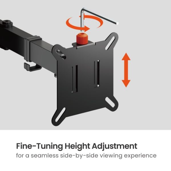 Picture of 13"-32" Dual Monitor Desk Articulating Mount Bracket Desk Clamp & Grommet Included