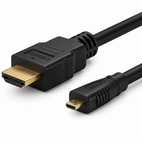 Picture of 1m HDMI to HDMI Micro Cable v14 Max Res: 4K@30Hz Colour Black