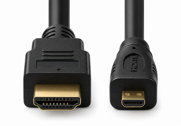 Picture of 2m HDMI to HDMI Micro Cable v14 Max Res: 4K@30Hz Colour Black