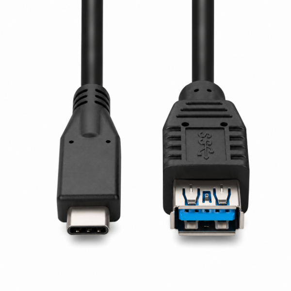 Picture of 0.2M USB 3.1 USB-C Male to USB-A Female Cable Black
