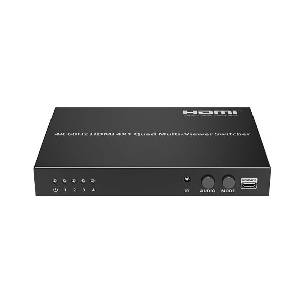 Picture of 4-In-1-out HDMI Multi viewer Switch. Displays Video 4x HDMI Supports 4K@60Hz