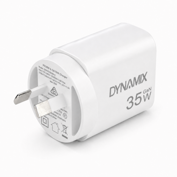 Picture of 35W 5V/3A GaN PD Wall Charger Dual USB-C & USB-A Ports