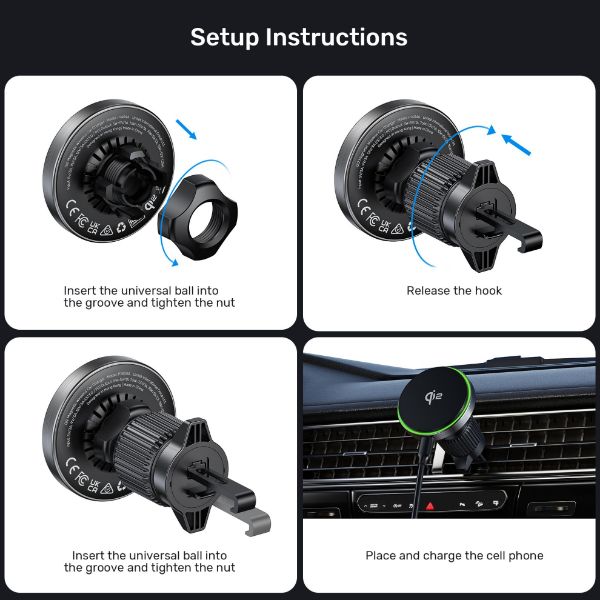 Picture of Qi2 Magnetic Wireless Car Charger