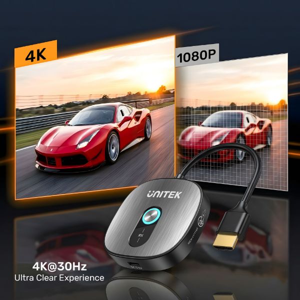 Picture of 4K30Hz Wireless HDMI Receiver Supports HDCP 1.4. Dual Band 50m Transmission