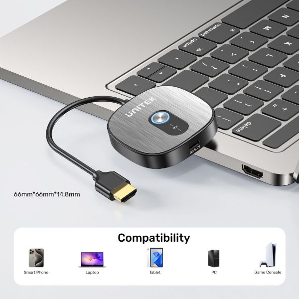 Picture of 4K30Hz Wireless HDMI Receiver Supports HDCP 1.4. Dual Band 50m Transmission
