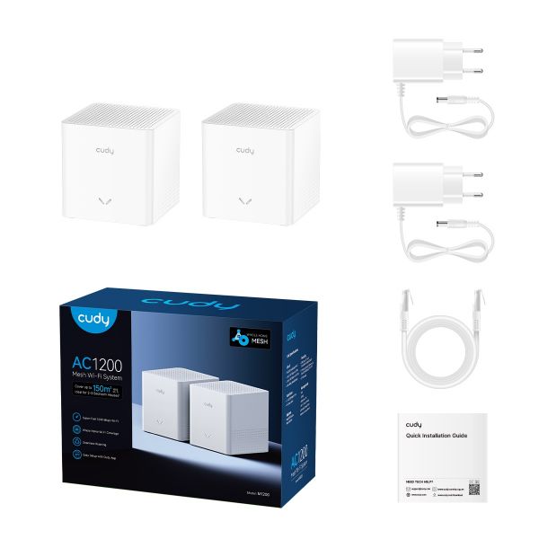 Picture of AC1200 Dual Dual-Band Wi-Fi Mesh System. 4-Stream Dual-Band Wi-Fi 5