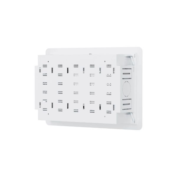 Picture of Recessed Entertainment Box with Lid 400x278x100mm 10kg Weight Cap, White