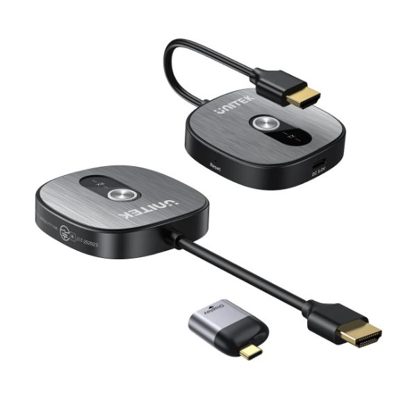 Picture of 4K30Hz Wireless HDMI Transmitter & Receiver Bundled with USB-C to HDM Adapter