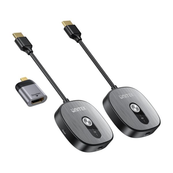 Picture of 4K30Hz Wireless HDMI Transmitter & Receiver Bundled with USB-C to HDM Adapter