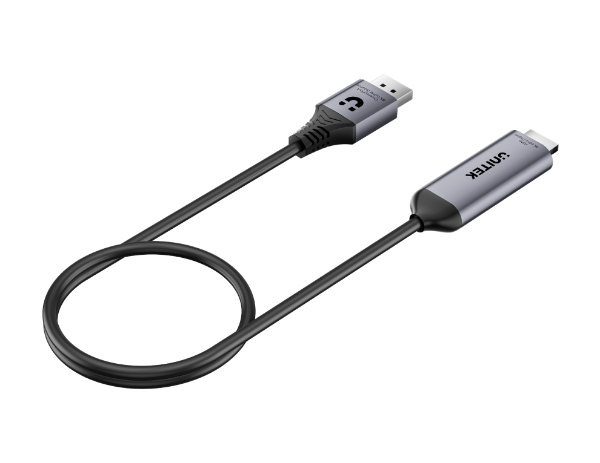 Picture of 1.8M 8K 60Hz DisplayPort 1.4 to HDMI 2.1 Adpater Cable. Supports 8K Ultra HD Res