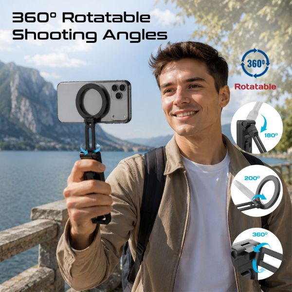 Picture of Versatile Magnetic Smartphone Mount & Stand. 360 Rotation Arm, Ring Plate Included