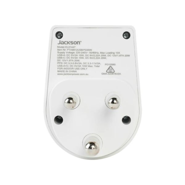 Picture of Move Outbound South Africa 20W USB-A + USB-C Travel Adaptor