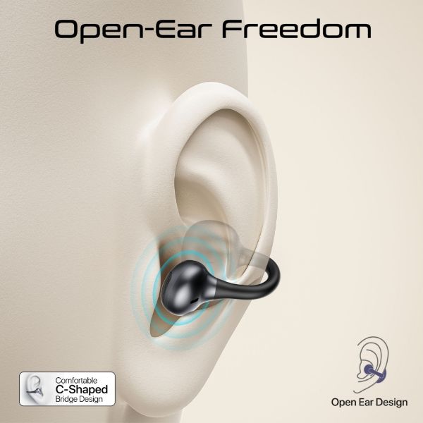 Picture of Audiofit Open Ear Clip on TWS Earbud / IntelliTouch Smart Touch Controls