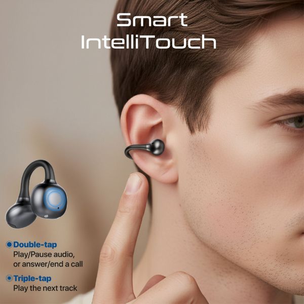 Picture of Audiofit Open Ear Clip on TWS Earbud / IntelliTouch Smart Touch Controls
