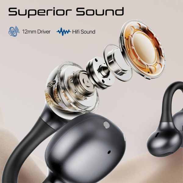 Picture of Audiofit Open Ear Clip on TWS Earbud / IntelliTouch Smart Touch Controls