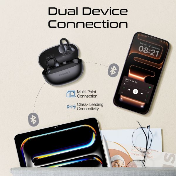 Picture of Audiofit Open Ear Clip on TWS Earbud / IntelliTouch Smart Touch Controls