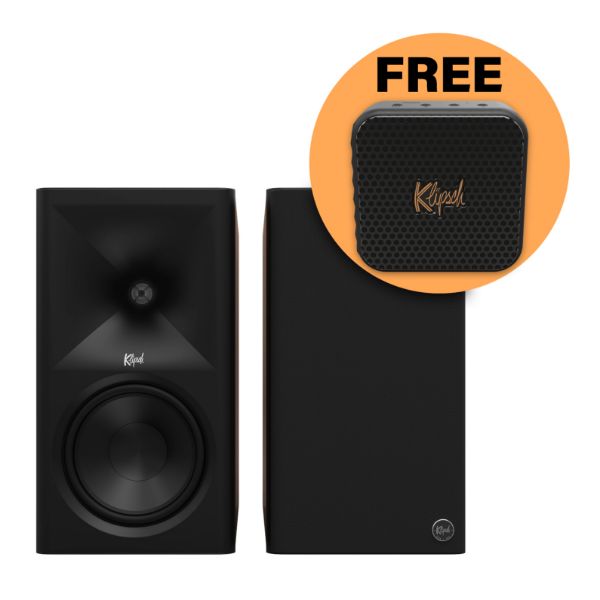 Picture of The Sevens II 6.5" Powered Book Shelf Speakers - Walnut With FREE AUSTIN Speaker