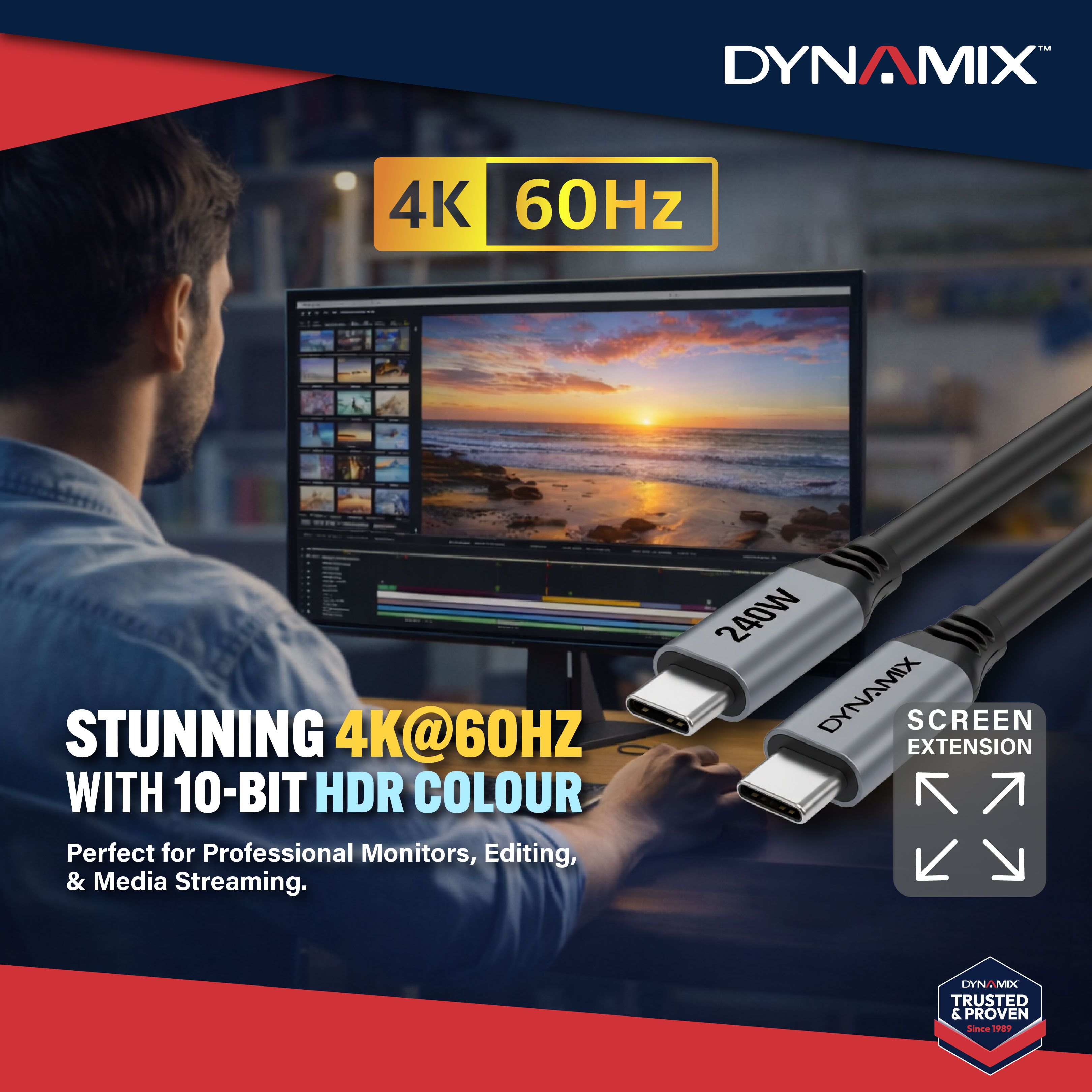 DYNAMIX 4K 60Hz HDR USB-C Cable